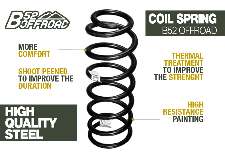 MOLLA +4CM B52 OFFROAD PER FIAT FULLBACK ANTERIORE - Autoricambi4x4