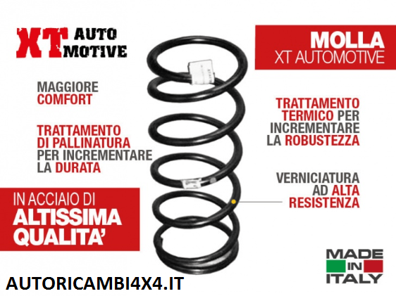 MOLLA +4CM MITSUBISHI PAJERO 1°SERIE/L040 3 PORTE DAL 1989 AL 1991 - Autoricambi4x4