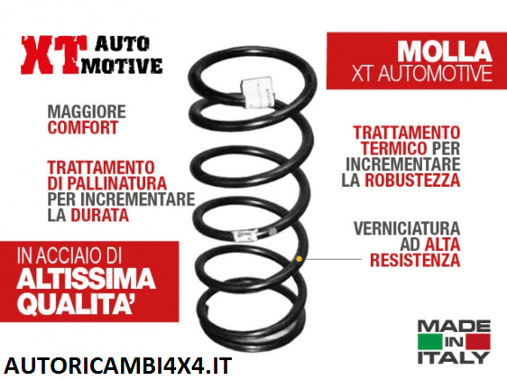 MOLLA +6CM MITSUBISHI PAJERO 1°SERIE/L040 3 PORTE DAL 1989 AL 1991 - Autoricambi4x4