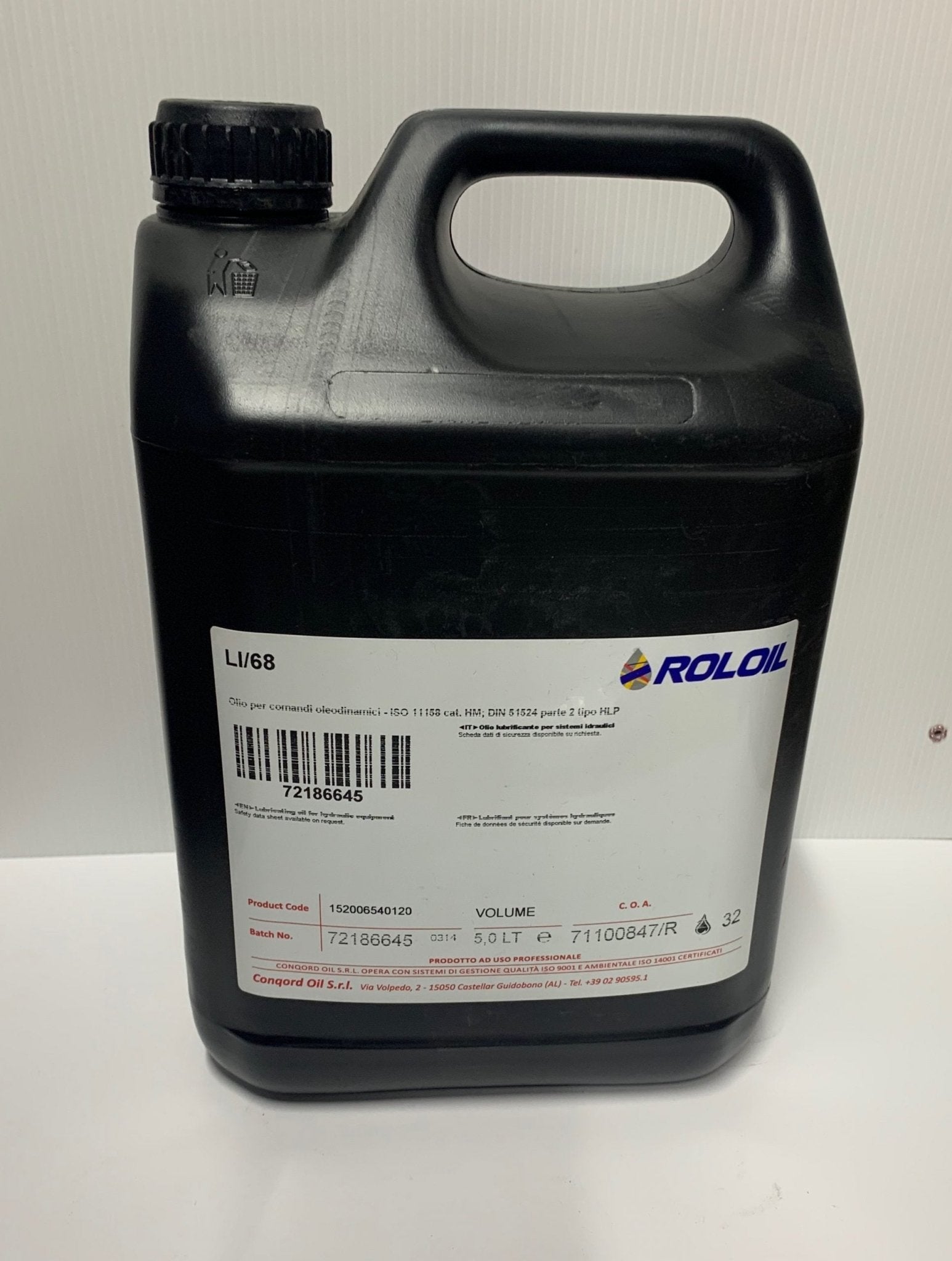 OLIO IDRAULICO/ OLIO PER COMANDI OLEODINAMICI ROLOIL LI/68 lt.5 - Autoricambi4x4