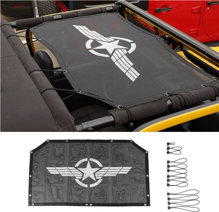 PARASOLE/ RETE SOLARE PER TETTO JEEP WRANGLER TJ - Autoricambi4x4
