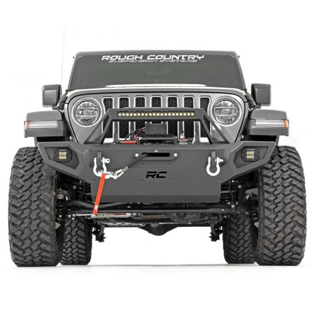 Paraurti anteriore in acciaio pieno Rough Country - Autoricambi4x4