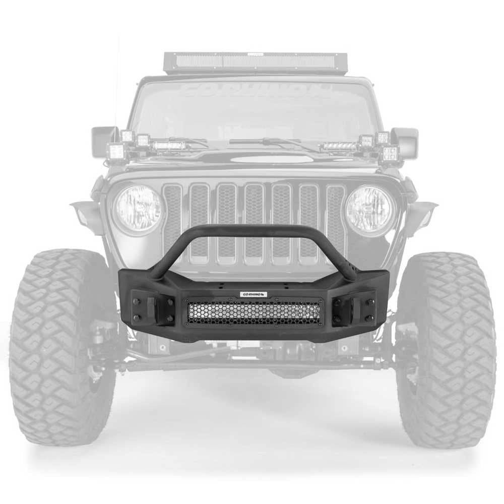 Paraurti anteriore stubby con bull bar Go Rhino Rockline - Autoricambi4x4