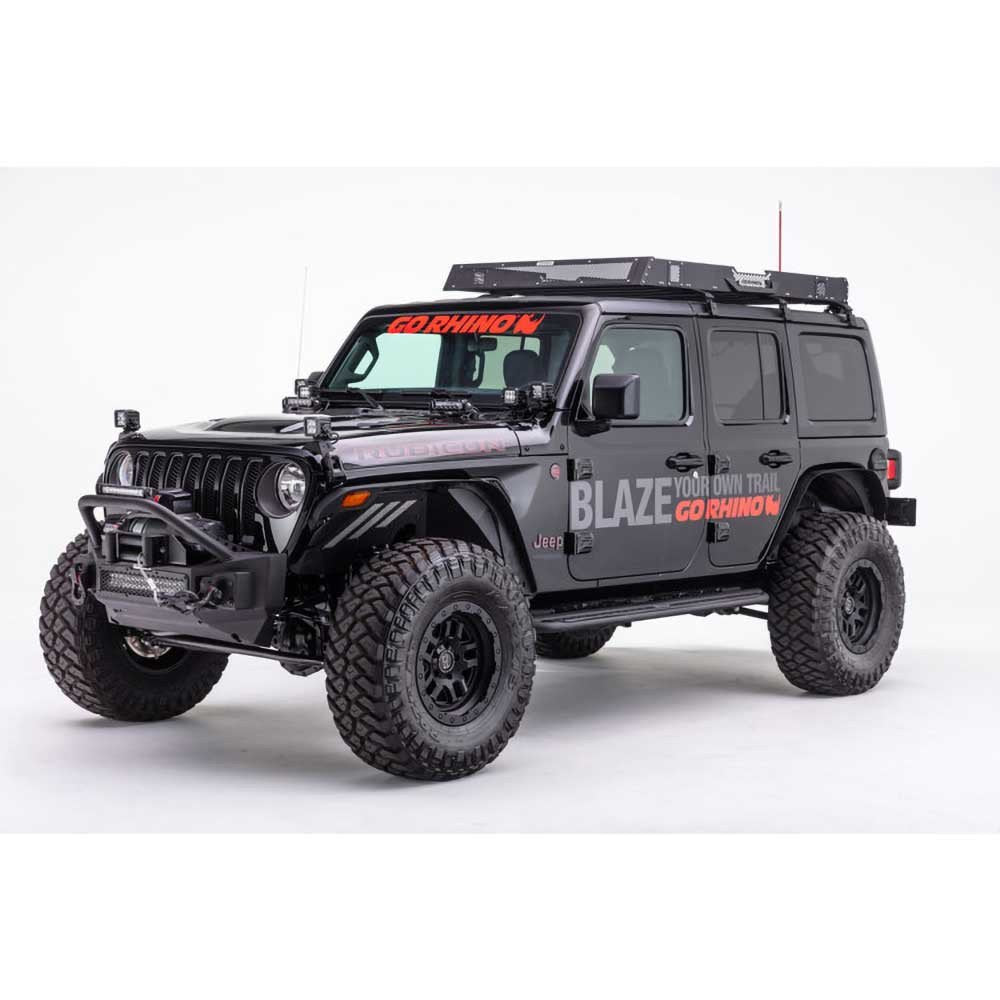 Paraurti anteriore stubby con bull bar Go Rhino Rockline - Autoricambi4x4