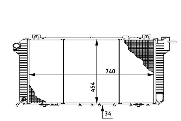 RADIATORE RAFFREDDAMENTO MOTORE NISSAN PATROL 2.8TD / 3.2D / 4.2D - Autoricambi4x4