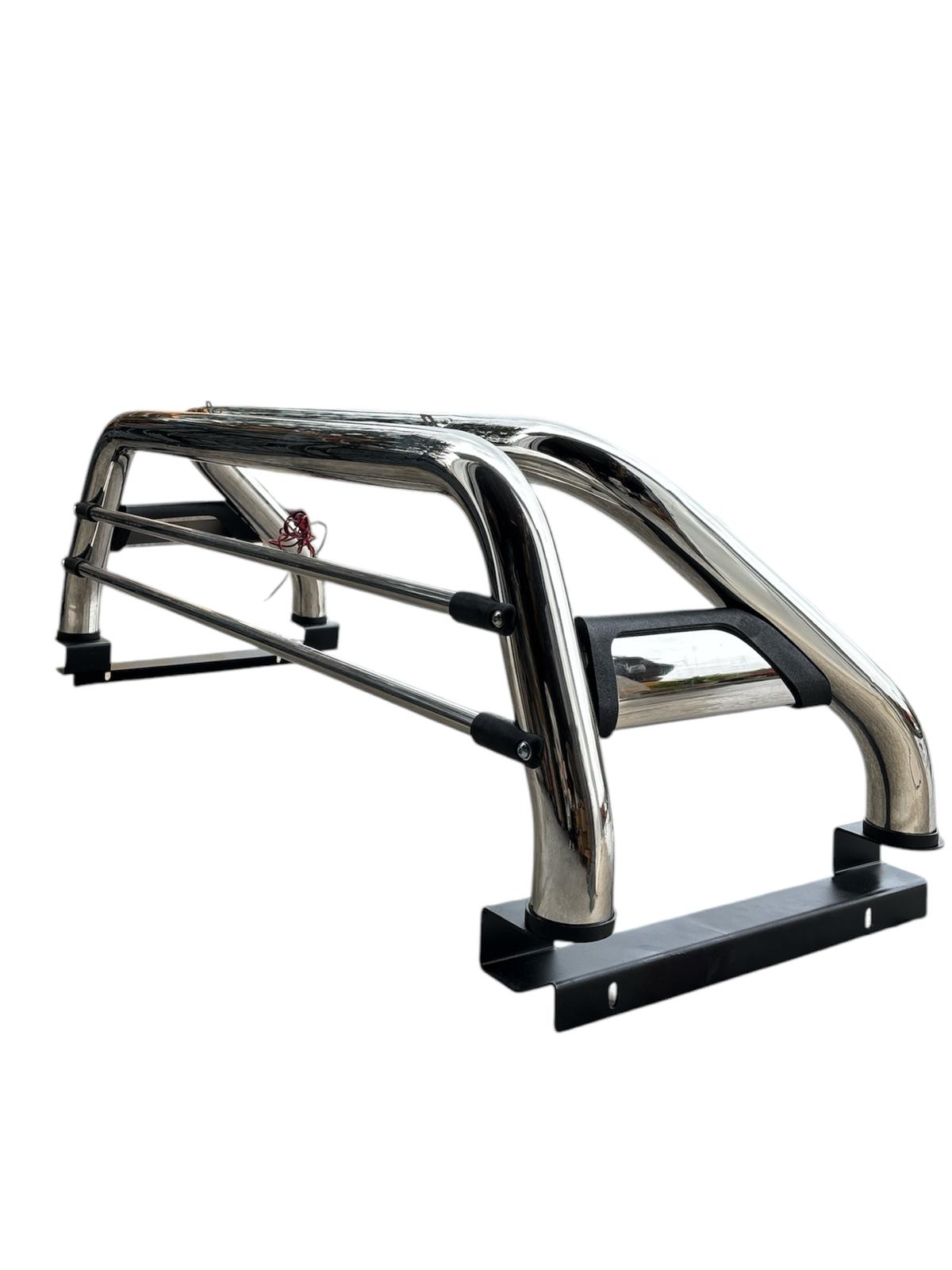 ROLL BAR UNIVERSALE CROMATO CON TERZO STOP (MODELLO A) - Autoricambi4x4
