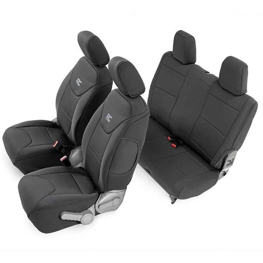Set coprisedili in neoprene nero Rough Country - Autoricambi4x4