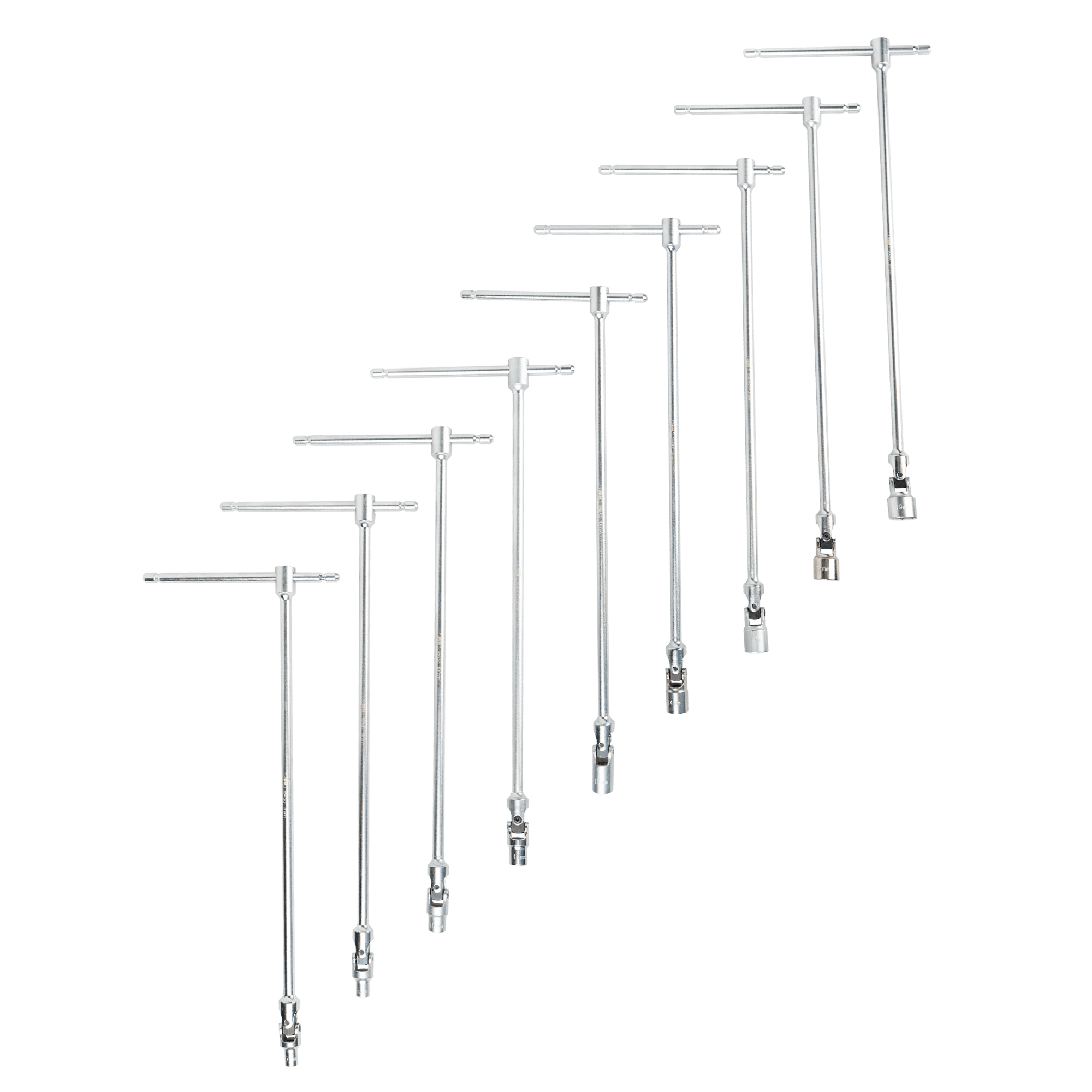 SET DI 9 CHIAVI A BUSSOLA CON IMPUGNATURA A T (7 - 19MM) - Autoricambi4x4