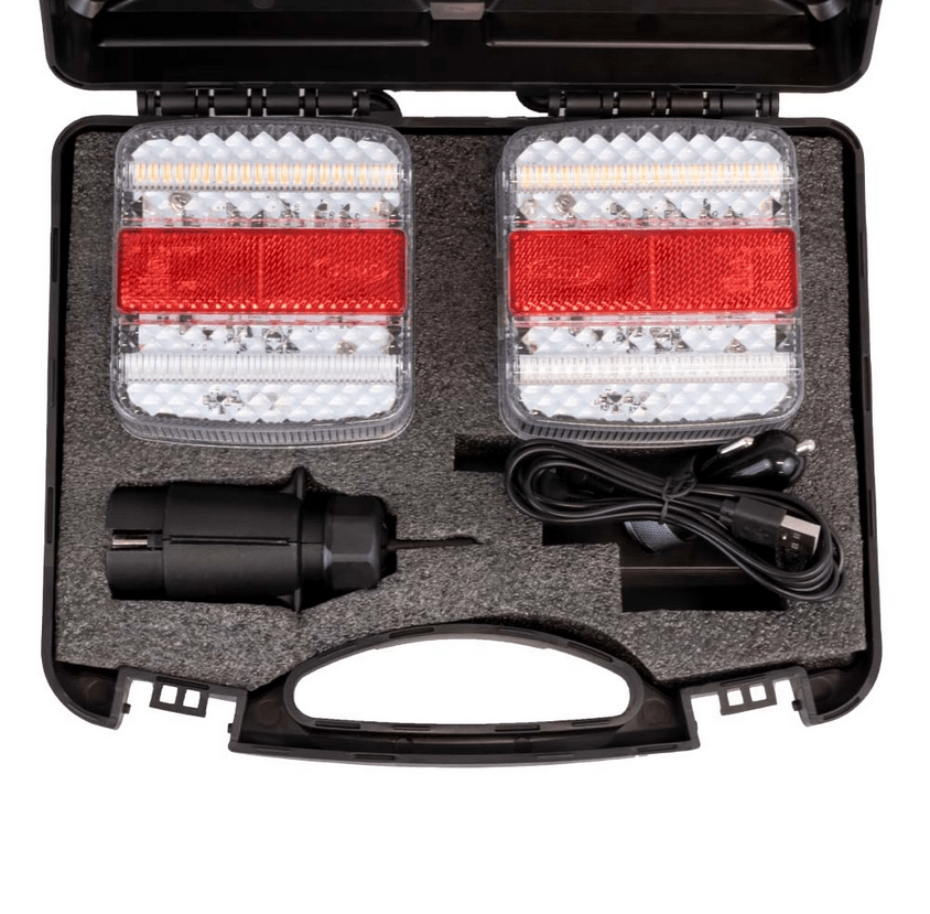 SET/KIT DI 2 FANALI POSTERIORI MAGNETICI SENZA FILI (12/24V) - Autoricambi4x4