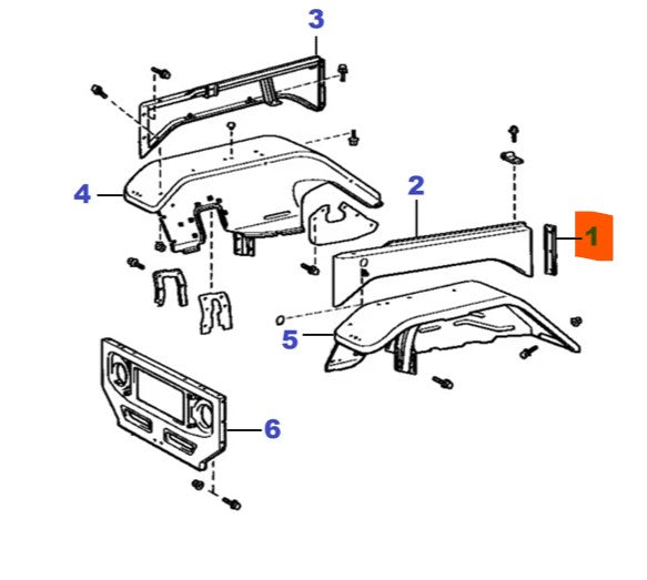 SPESSORE/ CUSCINO PANNELLO LATERALE COFANO TOYOTA BJ40/ BJ42 (ORIGINALE) - Autoricambi4x4