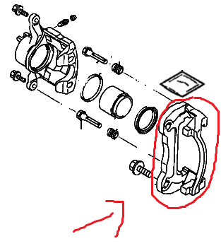 SUPPORTO PINZA FRENO ANTERIORE MITSUBISHI L200 KB4T DAL 2005 - Autoricambi4x4