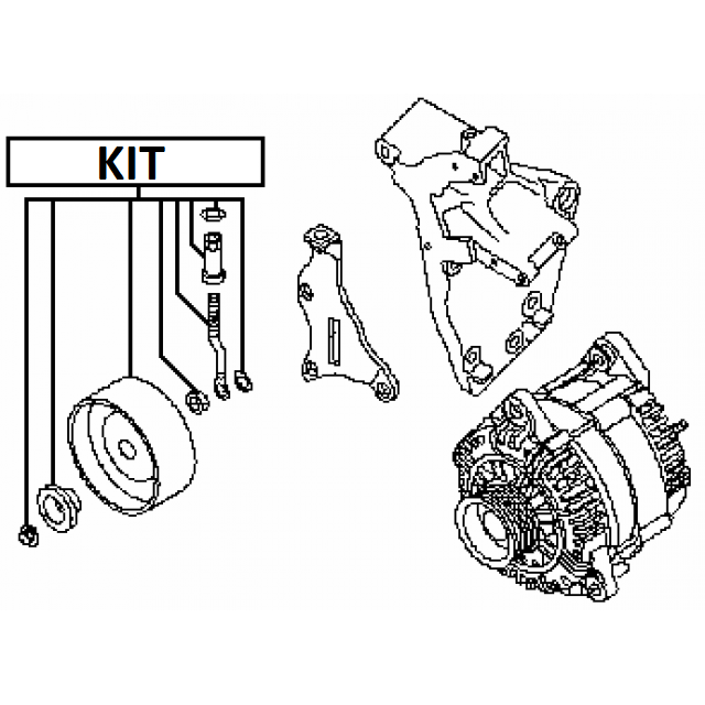 TENDICINGHIA/ RULLO TENDITORE PER CINGHIA SERVIZI NISSAN NAVARA D40/ PATHFINDER R51 - Autoricambi4x4