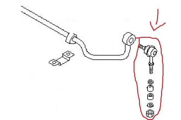 TIRANTE BARRA STABILIZZATRICE/ ASTA/ PUNTONE STABILIZZATORE ANTERIORE NISSAN TERRANO II - Autoricambi4x4