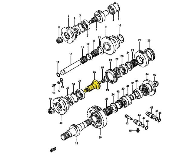 ALBERINO USCITA ANTERIORE SUZUKI SJ/ SAMURAI/ SANTANA - Autoricambi4x4