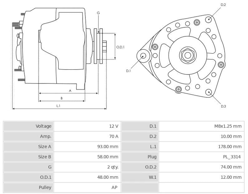 ALTERNATORE TOYOTA LAND CRUISER KZJ70/ KZJ90/ 4 RUNNER 3.0 - Autoricambi4x4