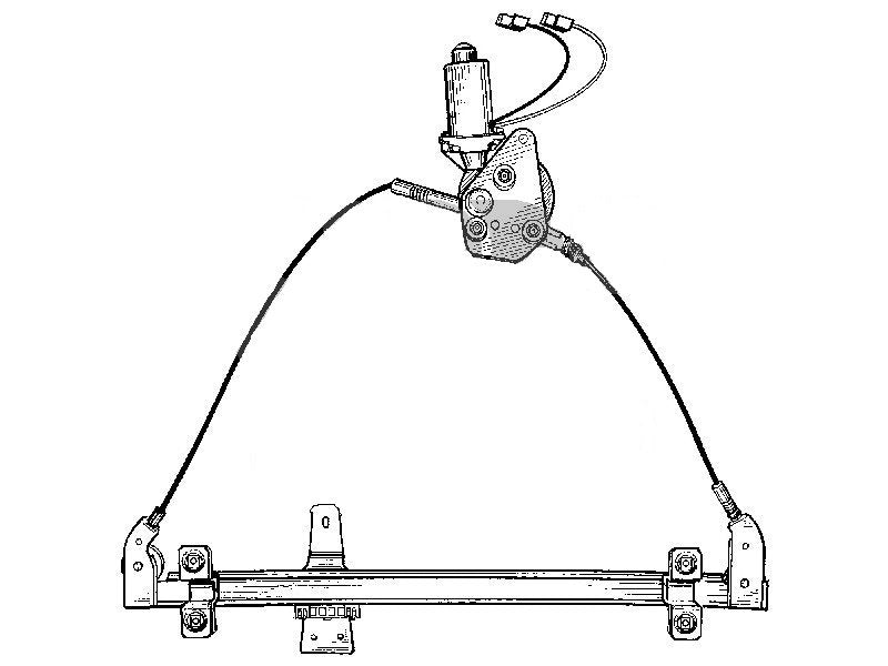 ALZACRISTALLI ELETTRICO ANTERIORE DESTRO NISSAN TERRANO II DAL 1993 AL 2006 - Autoricambi4x4