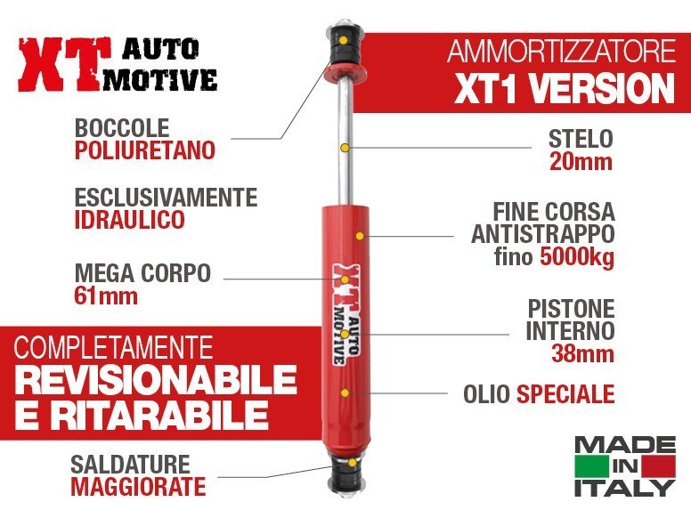 AMMORTIZZATORE XT AUTOMOTIVE PER LAND ROVER DEFENDER 90/110 ANTERIORE - Autoricambi4x4