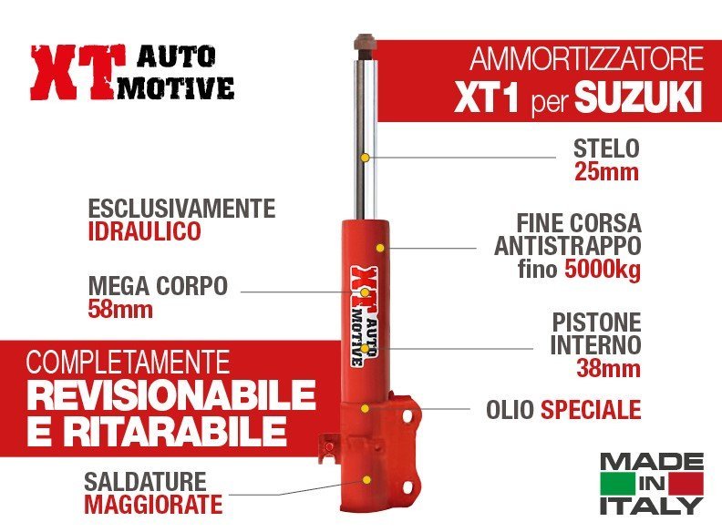 AMMORTIZZATORE XT AUTOMOTIVE PER SUZUKI VITARA ANTERIORE - Autoricambi4x4
