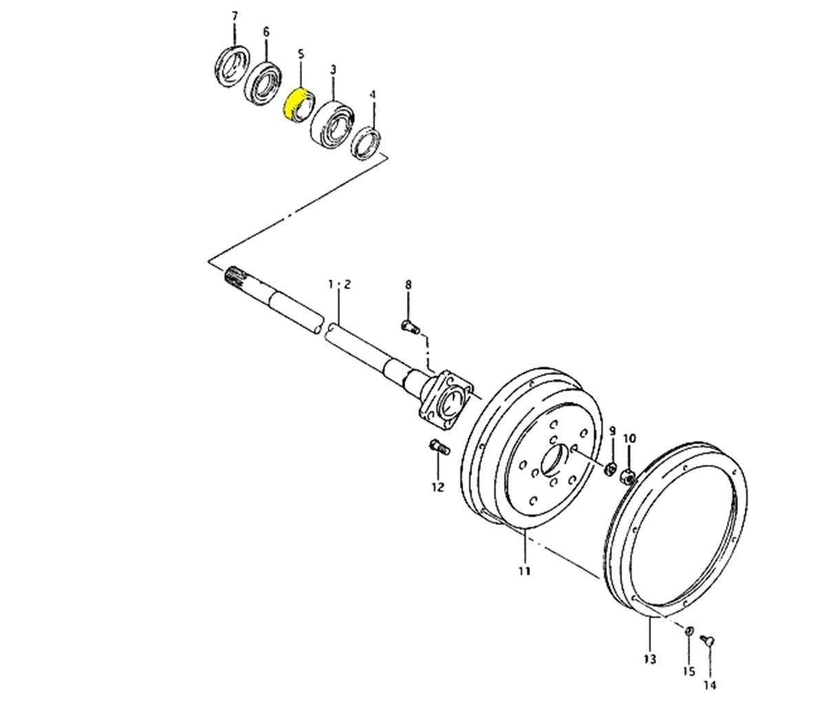 ANELLO DI FERMO CUSCINETTO RUOTA POSTERIORE SUZUKI SJ410/ SJ413/ SAMURAI/ SANTANA - Autoricambi4x4