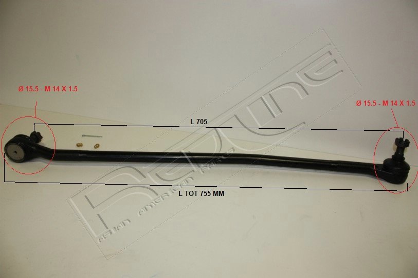 BARRA ACCOPPIAMENTO STERZO / BARRA RINVIO STERZO NISSAN PATROL TR 2.8 - 3.3 - Autoricambi4x4