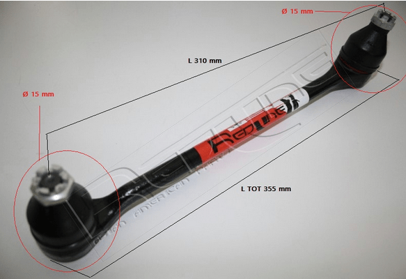 BARRA ACOPPIAMENTO STERZO / TIRANTE TRASVERSALE NISSAN PATROL TR 2.8 - GR Y60 (355 MM) - Autoricambi4x4
