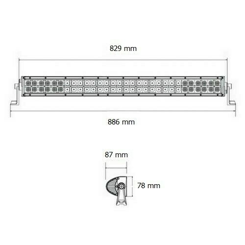 BARRA FULL LED 180W PER FUORISTRADA NISSAN - MITSUBISHI - JEEP - SUZUKI - LAND ROVER - TOYOTA (BARRA DRITTA) - Autoricambi4x4