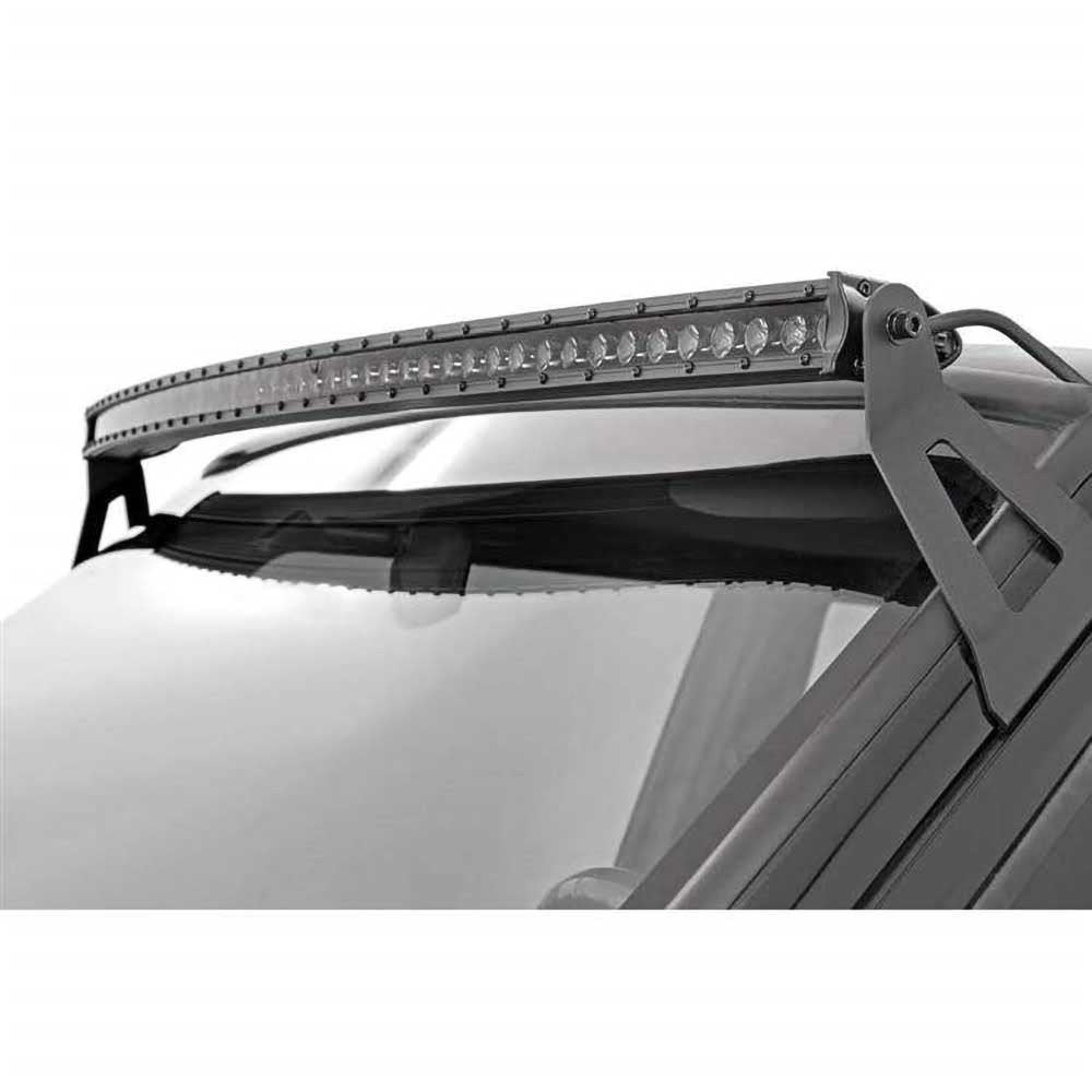 Barra luminosa LED 50" curva singola fila spot Rough Country Black Series - Autoricambi4x4