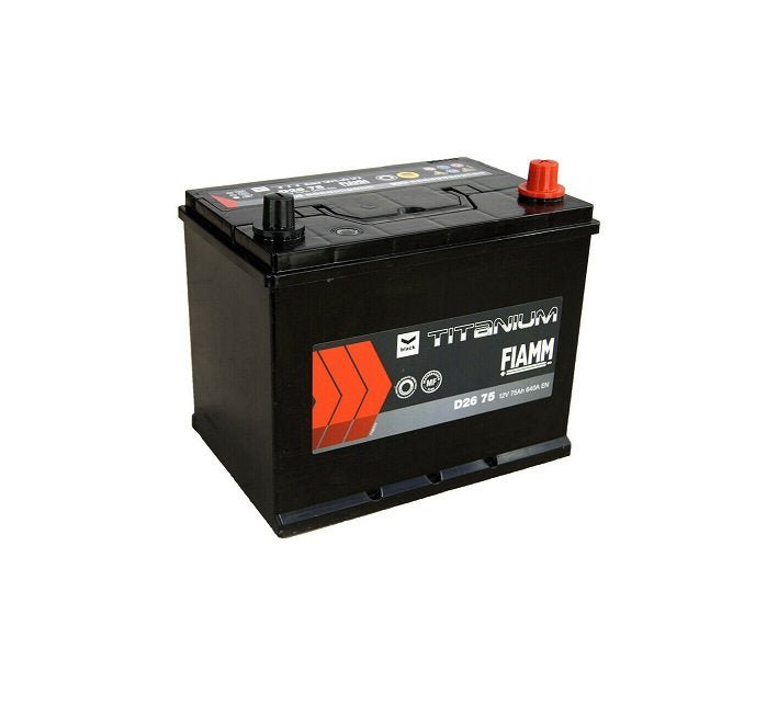 BATTERIA AUTO FIAMM 75Ah 640A 12V – BLACK TITANIUM D26 75 (DX) - Autoricambi4x4