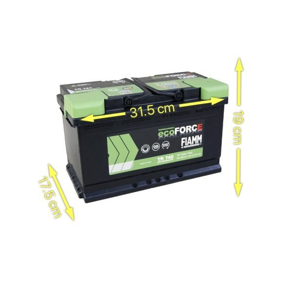 BATTERIA AUTO FIAMM TR740 80Ah 740A 12V - Autoricambi4x4