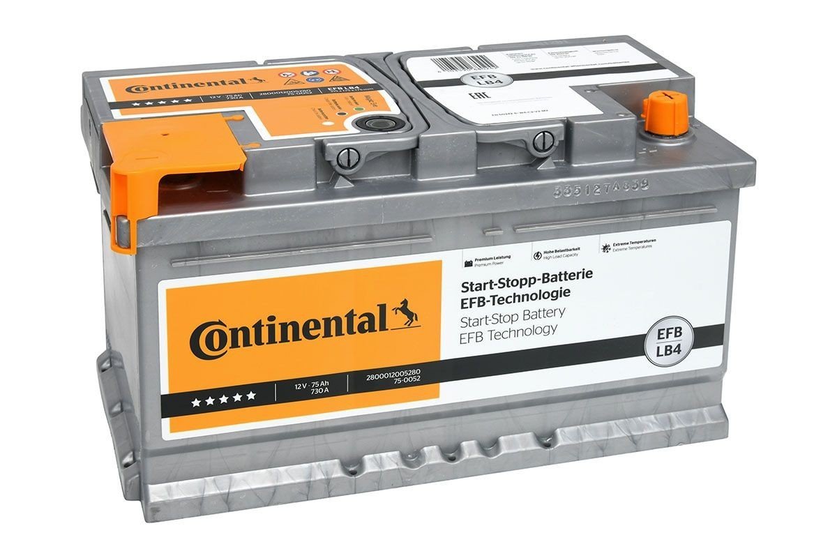 BATTERIA AUTO START - STOP CONTINENTAL EFB LB4 75/ 730 EN - Autoricambi4x4