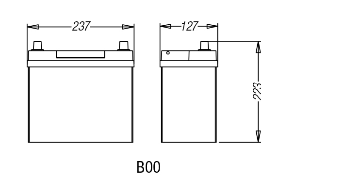 BATTERIA MSR ENERGIX B24JX45 12 V 45 AH 400 A EN - Autoricambi4x4