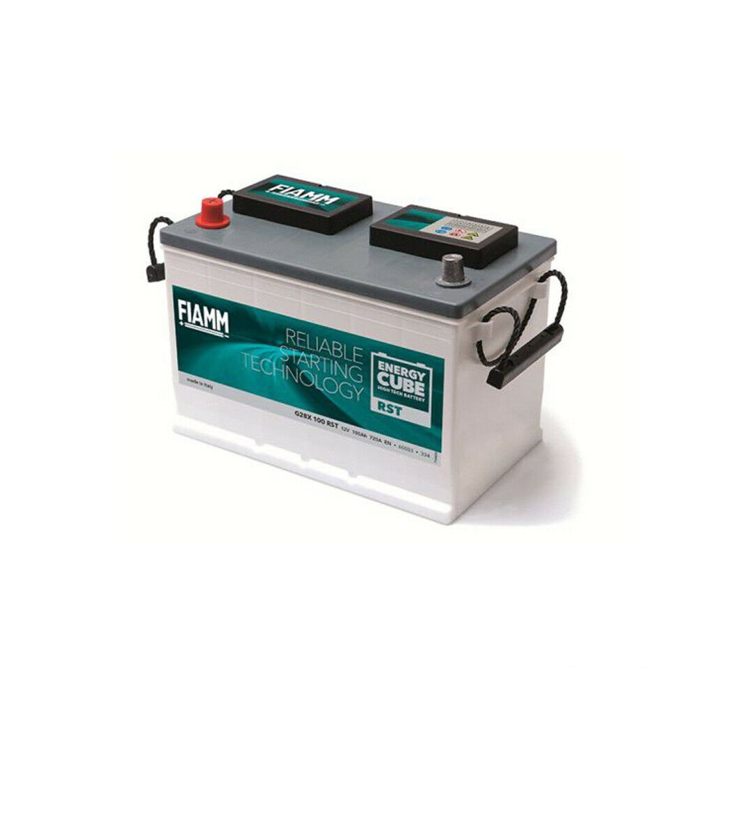 BATTERIA TRATTORE CAMION FIAMM 100Ah 720A 12V – 100RST ENERGYCUBE G28X (SX) - Autoricambi4x4