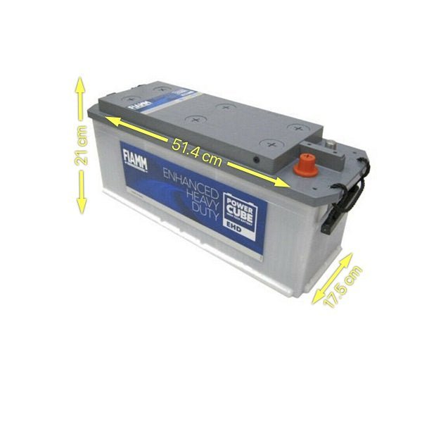 BATTERIA TRATTORE CAMION FIAMM 135Ah 950A 12V – EHD POWERCUBE D11 135 (SX) - Autoricambi4x4
