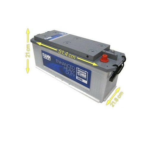 BATTERIA TRATTORE CAMION FIAMM 148Ah 1000A 12V – EHD POWERCUBE D14 148 (SX) - Autoricambi4x4