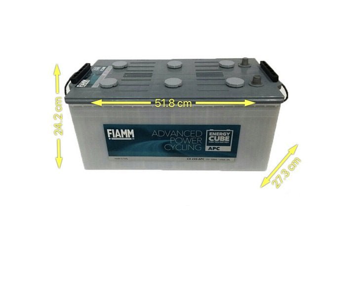 BATTERIA TRATTORE CAMION FIAMM 220Ah 1100A 12V – APC ENERGYCUBE CX 220 (SX) - Autoricambi4x4
