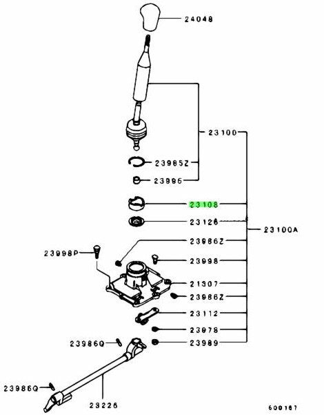 BOCCOLA LEVA CAMBIO INFERIORE MITSUBISHI (ORIGINALE) - Autoricambi4x4