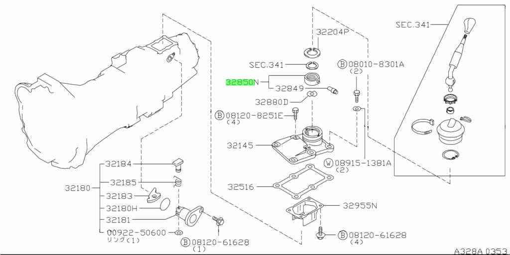 BOCCOLA LEVA CAMBIO NISSAN PATROL GR Y61 (ORIGINALE) - Autoricambi4x4