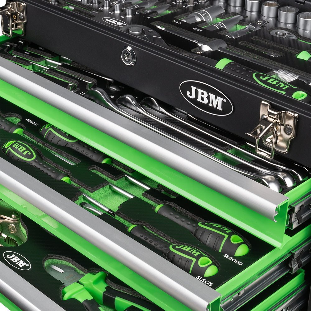 CASSETTA IN METALLO CON UTENSILI 143 PEZZI SATINATI - Autoricambi4x4