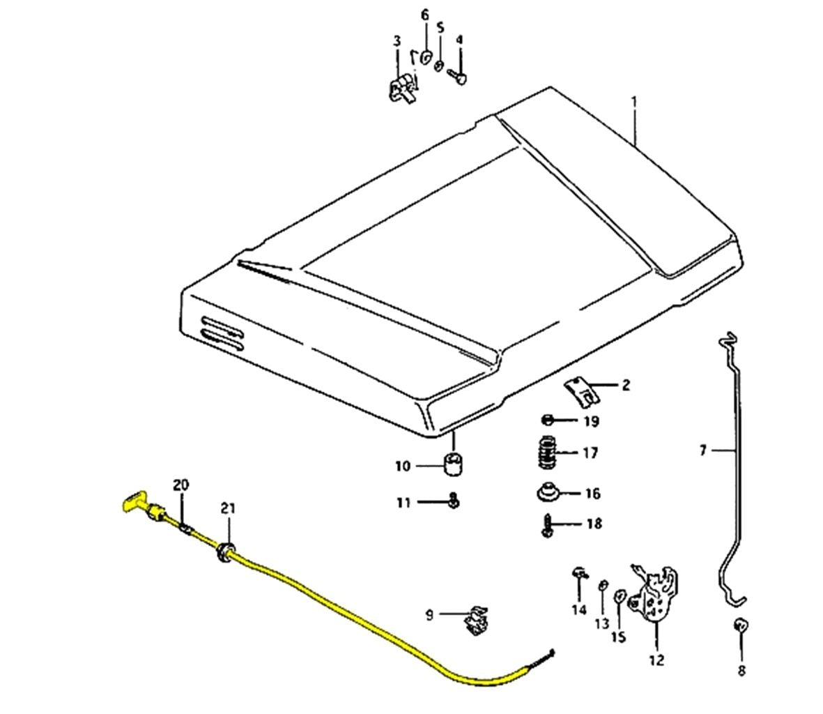 CAVO/ FILO APERTURA COFANO ANTERIORE SUZUKI SJ410/ SJ413/ SAMURAI/ SANTANA - Autoricambi4x4