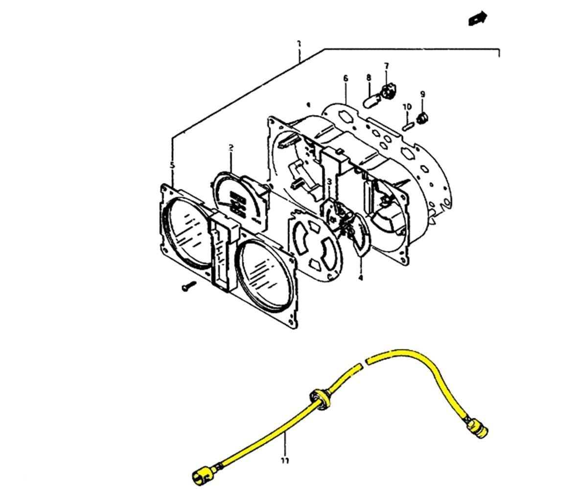CAVO/ FILO CONTACHILOMETRI SUZUKI SJ410/ SJ413/ SAMURAI/ SANTANA - Autoricambi4x4