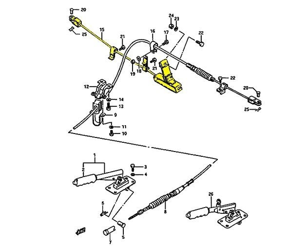 CAVO/ FILO FRENO A MANO SUZUKI SJ/ SAMURAI - Autoricambi4x4