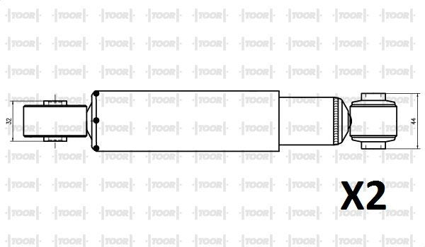 COPPIA AMMORTIZZATORI POSTERIORI FIAT PANDA (_169) DAL 2003 - Autoricambi4x4