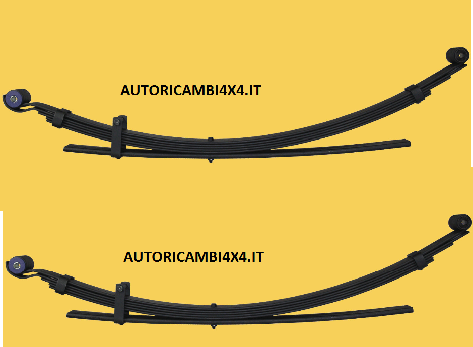 COPPIA BALESTRE MITSUBISHI L200 KB4T DAL 2006 A 6 FOGLI DI CUI 2 RINFORZATI - Autoricambi4x4