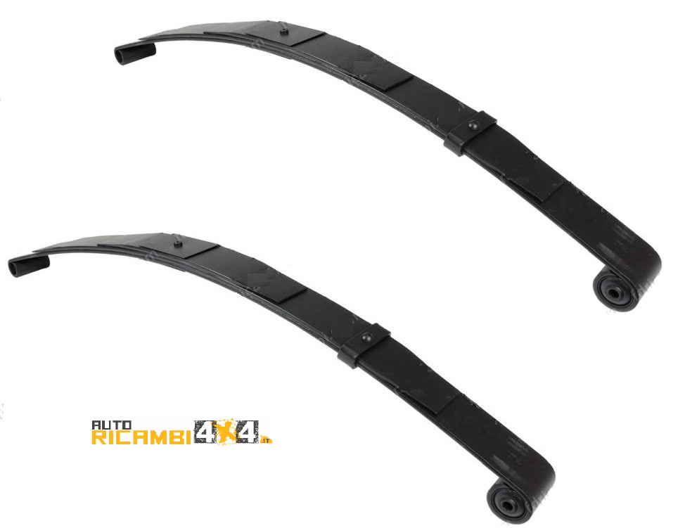 COPPIA BALESTRE POSTERIORI +5cm FIAT PANDA 141 (complete di boccole e gommine) - Autoricambi4x4