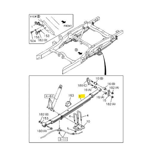 COPPIA BALESTRE POSTERIORI ISUZU D - MAX DAL 2017 AL 2020 (ORIGINALE) - Autoricambi4x4