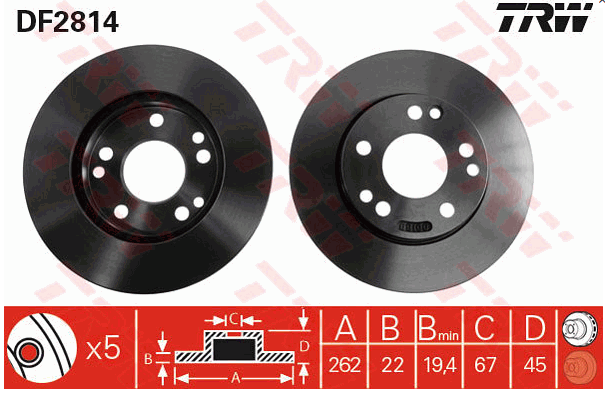 COPPIA DISCHI FRENO ANTERIORI FIAT PANDA/ UNO/ 127 - Autoricambi4x4