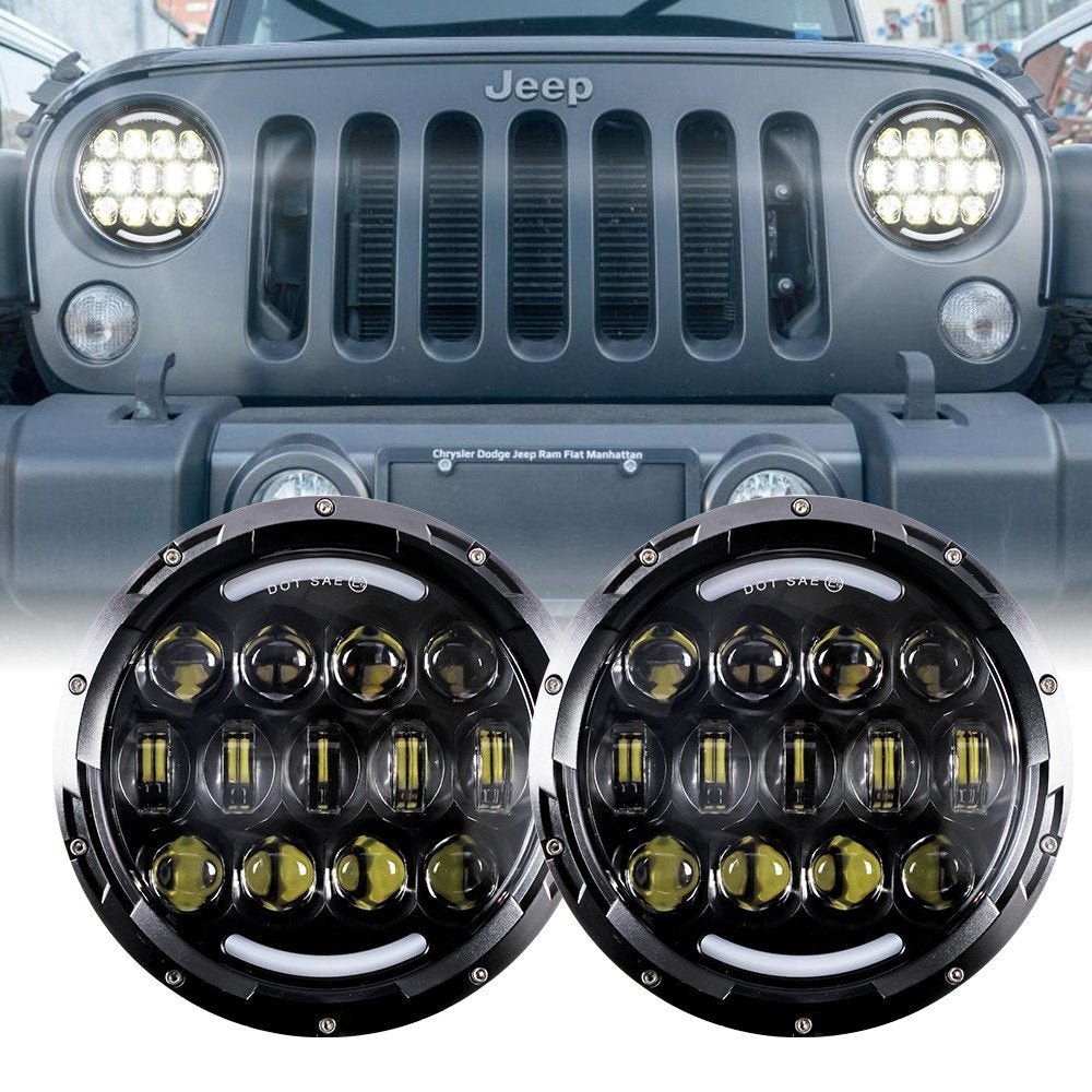 COPPIA FARI FULL LED 7'' DA 105W - Autoricambi4x4