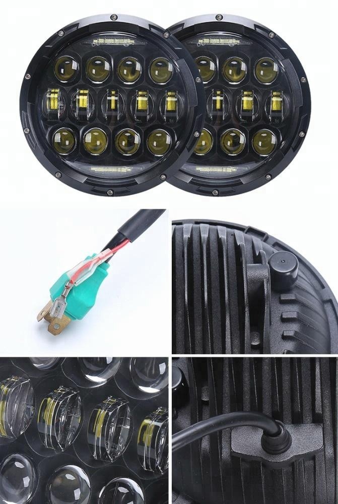 COPPIA FARI FULL LED 75W ROTONDO PER FUORISTRADA NISSAN - MITSUBISHI - JEEP - SUZUKI - LAND ROVER - TOYOTA - Autoricambi4x4