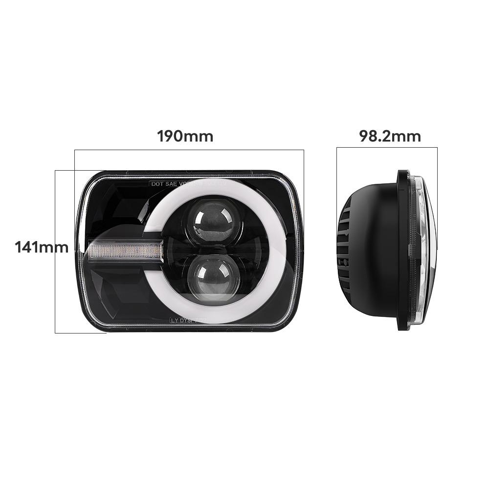 COPPIA FARI FULL LED DA 55W (RETTANGOLARE) - Autoricambi4x4