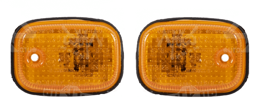 COPPIA FRECCE/ INDICATORI DI DIREZIONE LATERALI NISSAN KING CAB D21 DAL 1986 AL 1992 - Autoricambi4x4